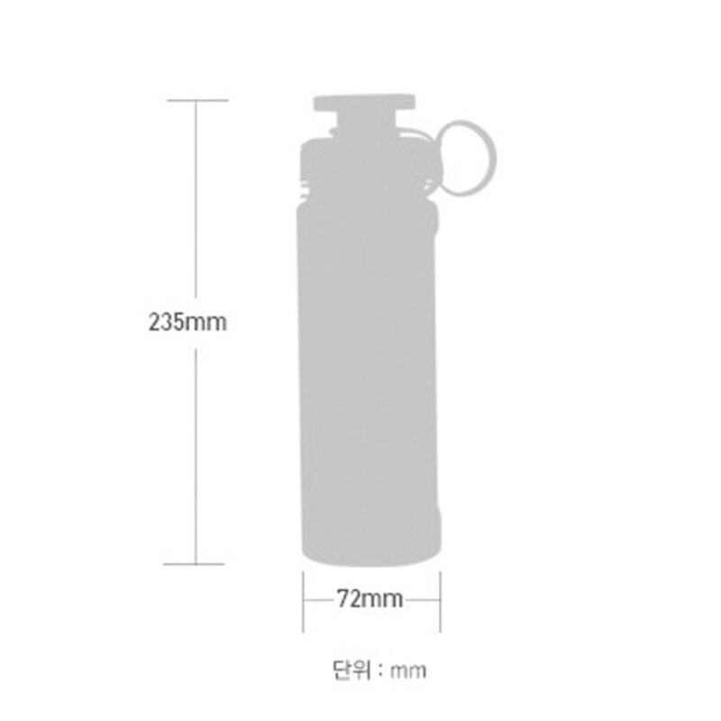 코멕스 TOP 휴대용 물병, 그레이, 700ml, 1개