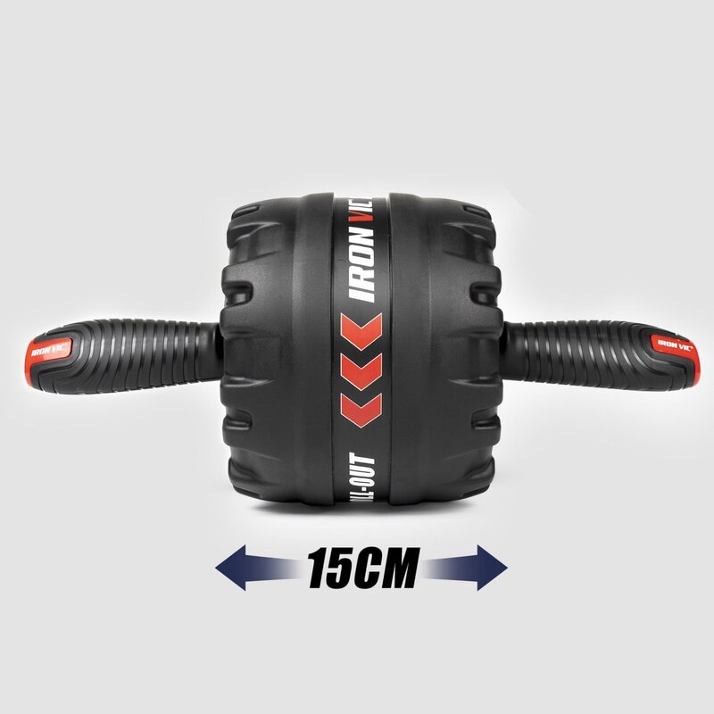 아이언빅 AB슬라이드 무소음 리바운드 뱃살 빼는 복근 운동기구, 블랙+레드, IRVCA00012