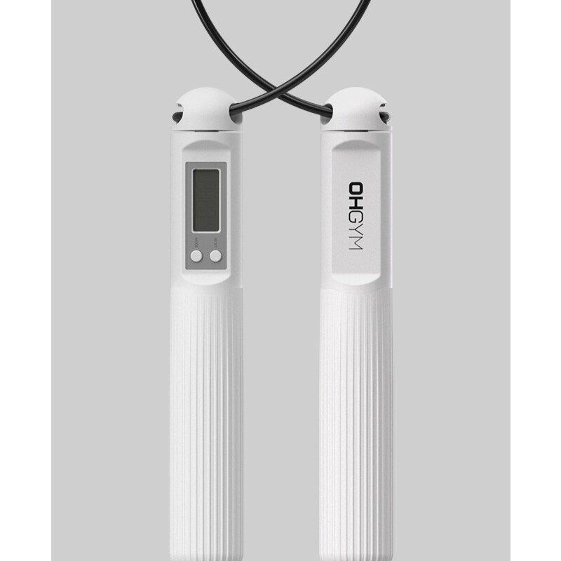 오짐 2in1 스마트 점핏 다이어트 실내 줄넘기, 블랙, 1개