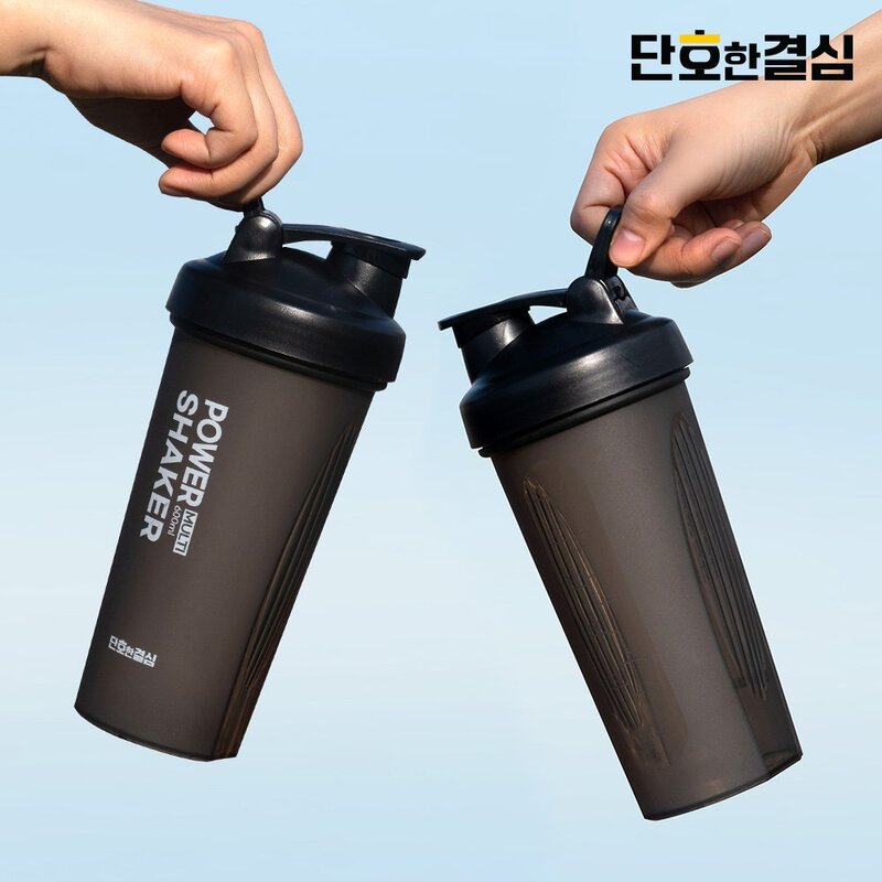 단호한결심 쉐이커 헬스 운동 스포츠 프로틴 쉐이크통 텀블러 600ml, 퓨어화이트, 1개