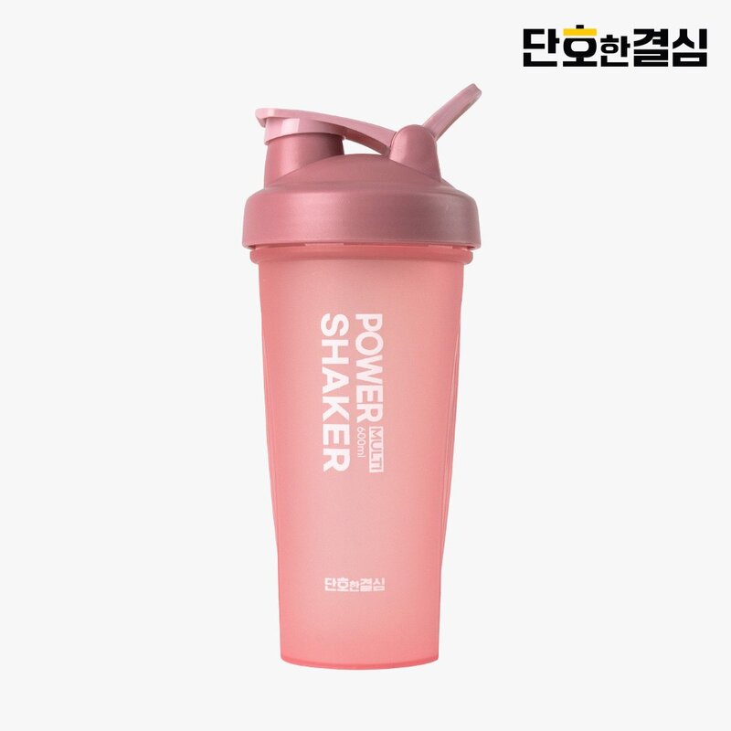 단호한결심 쉐이커 헬스 운동 스포츠 프로틴 쉐이크통 텀블러 600ml, 퓨어화이트, 1개