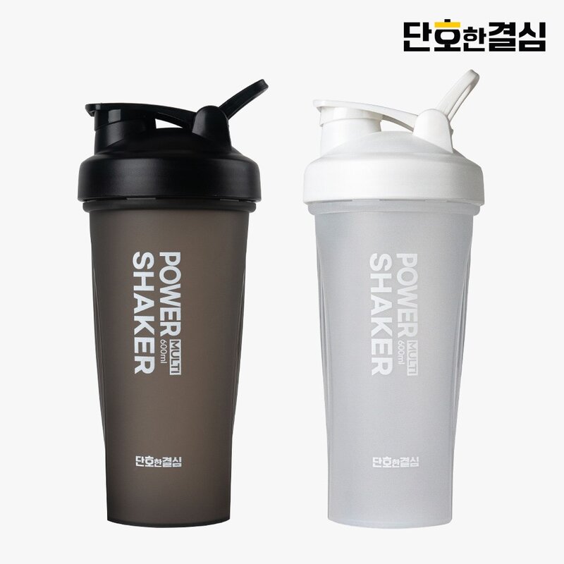 단호한결심 쉐이커 헬스 운동 스포츠 프로틴 쉐이크통 텀블러 600ml, 퓨어화이트, 1개