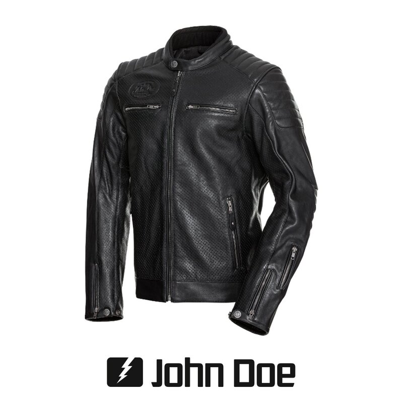 존도 바이크 자켓 Leather Jacket Storm Black JLE6003