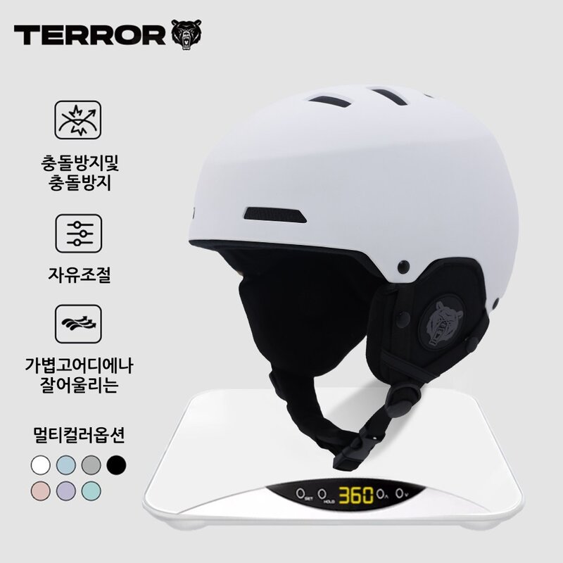 TERROR 패션 스키 헬멧 안전 아웃도어 스키 헬멧, 블랙