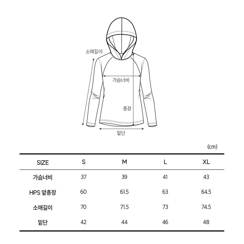 로또 여성용 콤피 브러쉬 저지 후디 떰홀 소매 티