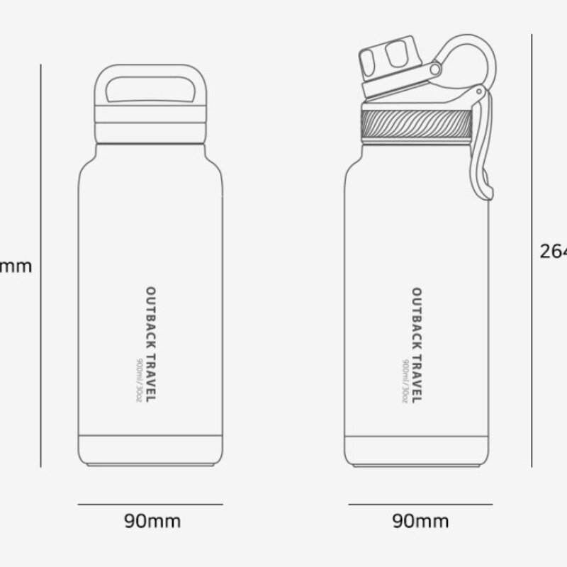 오슬로 아웃백 트래블 텀블러, 블랙, 500ml, 1개