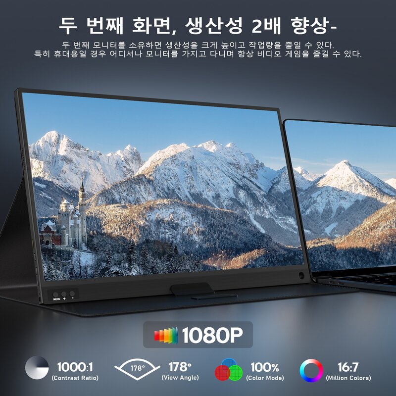 ZSCMALLS 40.89 cm FHD IPS 60Hz 휴대용 모니터, P161A11D