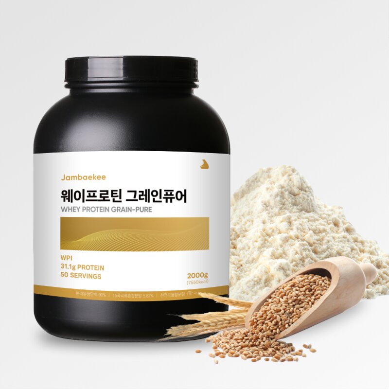 잠백이 헬스 단백질 보충제 웨이 프로틴 WPI 곡물, 2kg, 1개