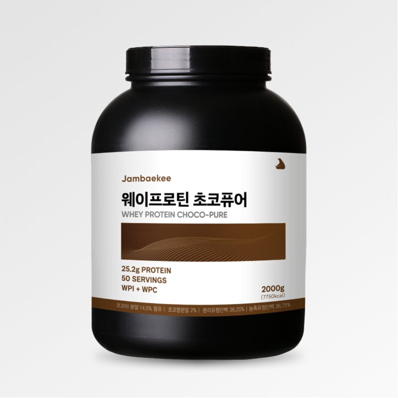 잠백이 헬스 단백질 보충제 웨이 프로틴 WPI 곡물, 2kg, 1개