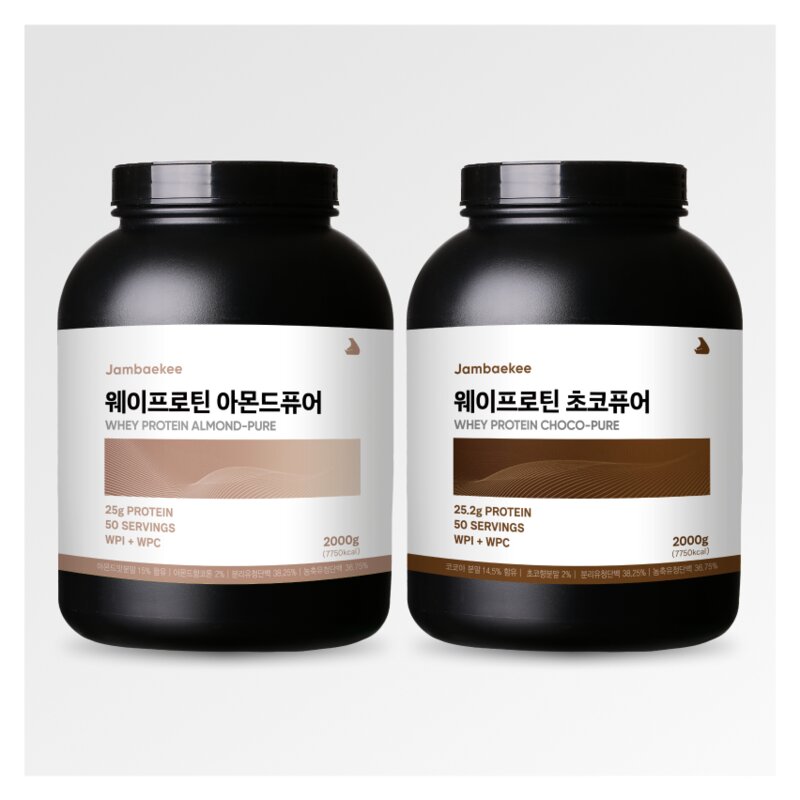 잠백이 헬스 단백질 보충제 웨이 프로틴 WPI 곡물, 2kg, 1개