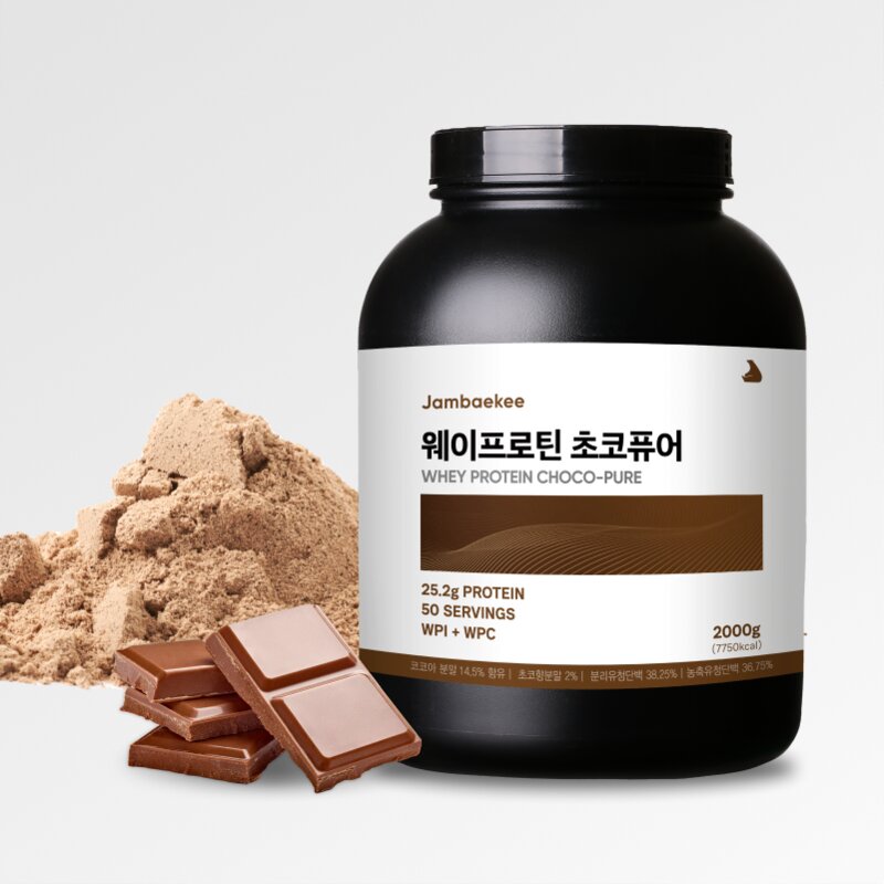 잠백이 헬스 단백질 보충제 웨이 프로틴 WPI 곡물, 2kg, 1개