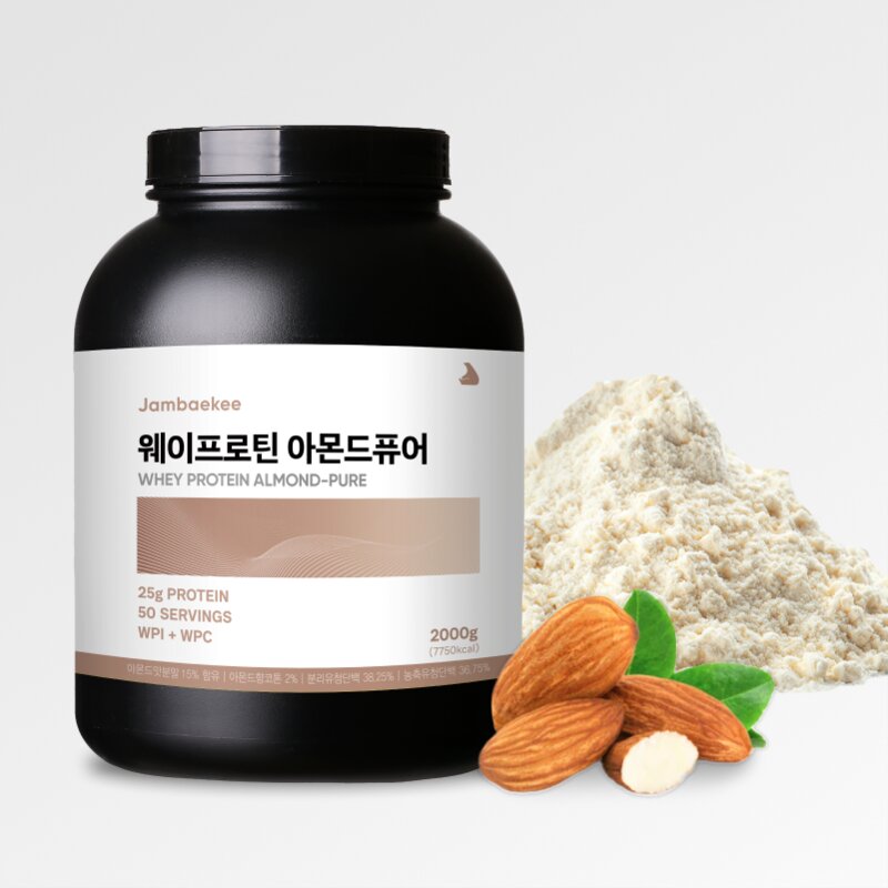 잠백이 헬스 단백질 보충제 웨이 프로틴 WPI 곡물, 2kg, 1개