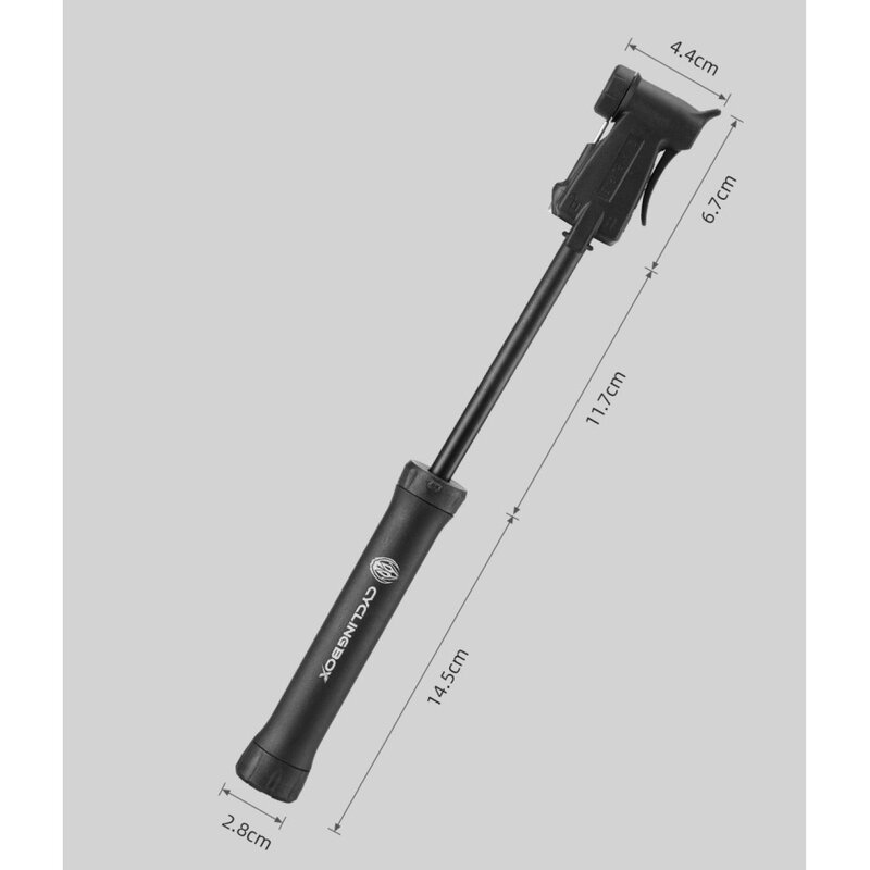 사이클링박스 다용도 휴대용 자전거 에어 펌프 주입기, 1Ea, 블랙