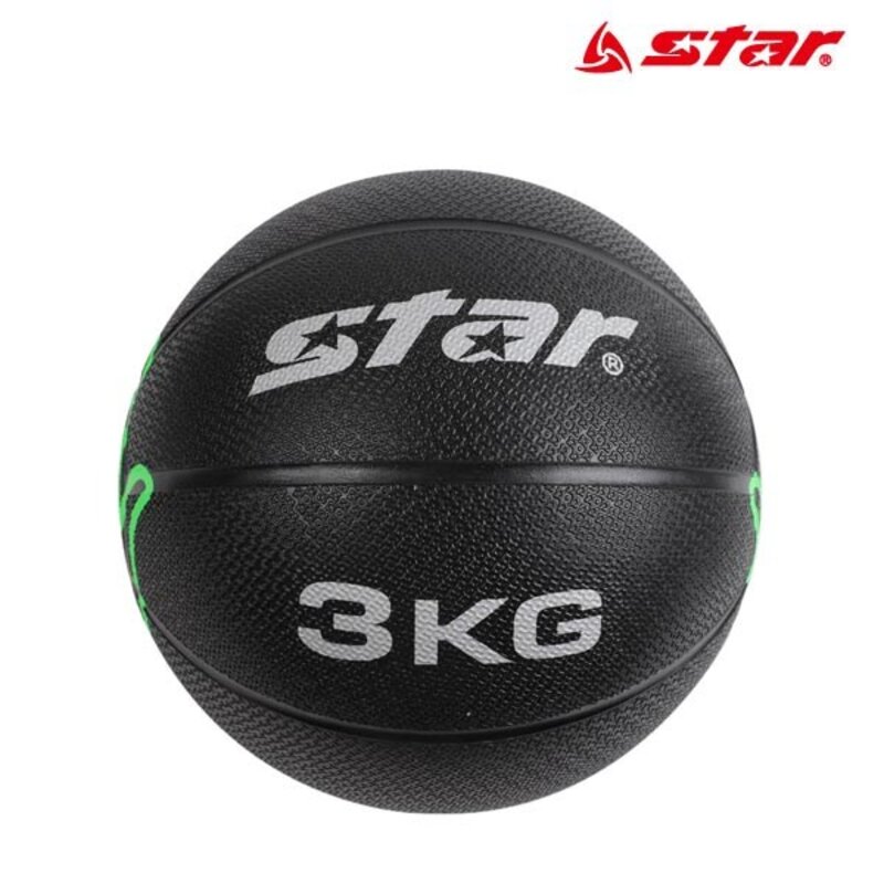 STAR 메디슨볼 블랙 1kg~5kg 메디신볼 재활운동 복근, 1kg, 1개