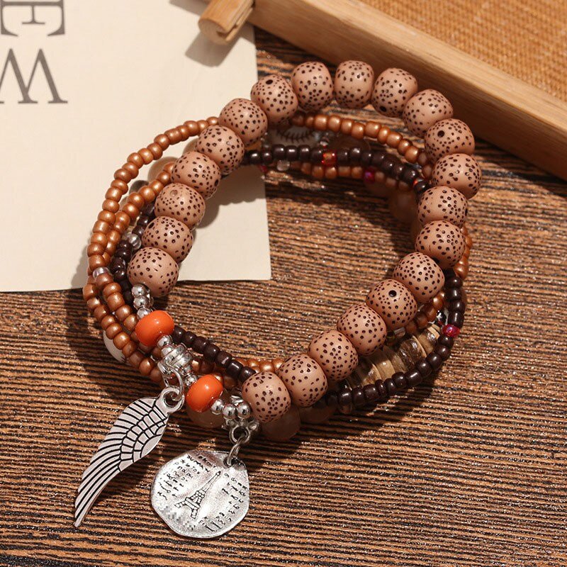 다층조합 다채로운 핸드메이드 비즈 팔찌 Bracelet 2S369