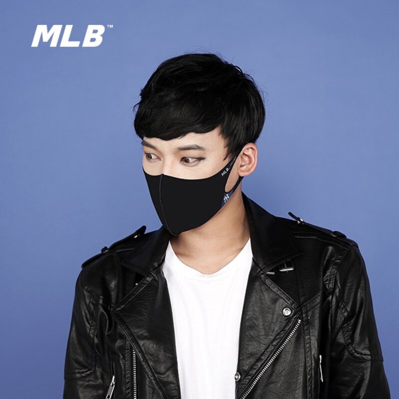 MLB 패션 마스크 자외선 차단 블랙 연예인