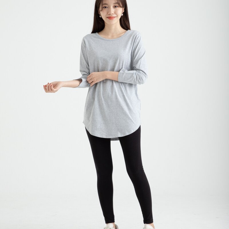 캐럿 여성용 긴팔 레이어링 티셔츠