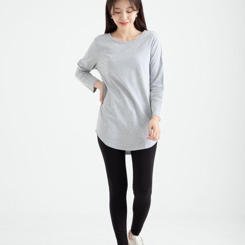 캐럿 여성용 긴팔 레이어링 티셔츠