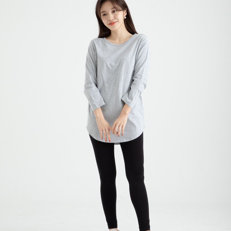 캐럿 여성용 긴팔 레이어링 티셔츠