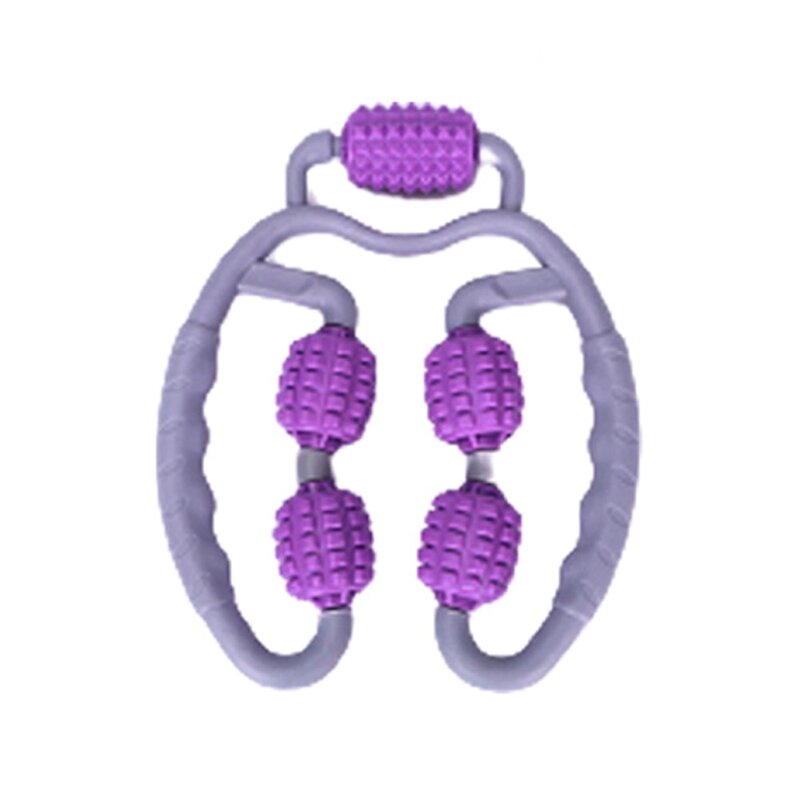 5롤 회전 롤링 종아리 마사지기 퍼플 1개