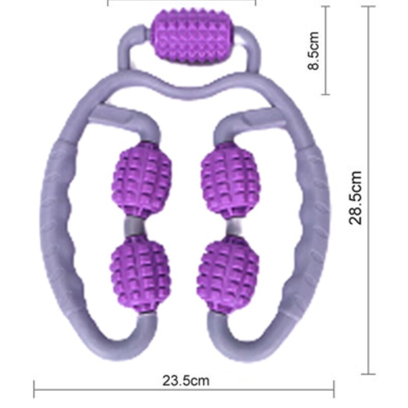 5롤 회전 롤링 종아리 마사지기 퍼플 1개