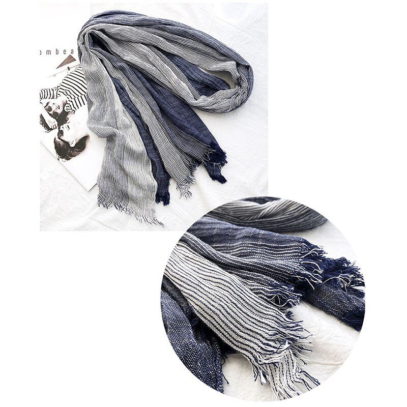 남녀공용 롱스카프 스트라이프 스카프 봄 가을 머플러 Couple Scarf