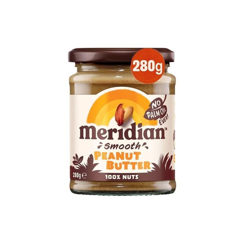 Meridian 메리디안 스무스 피넛 버터 무염 스프레드 280g 2팩, 280g, 2개