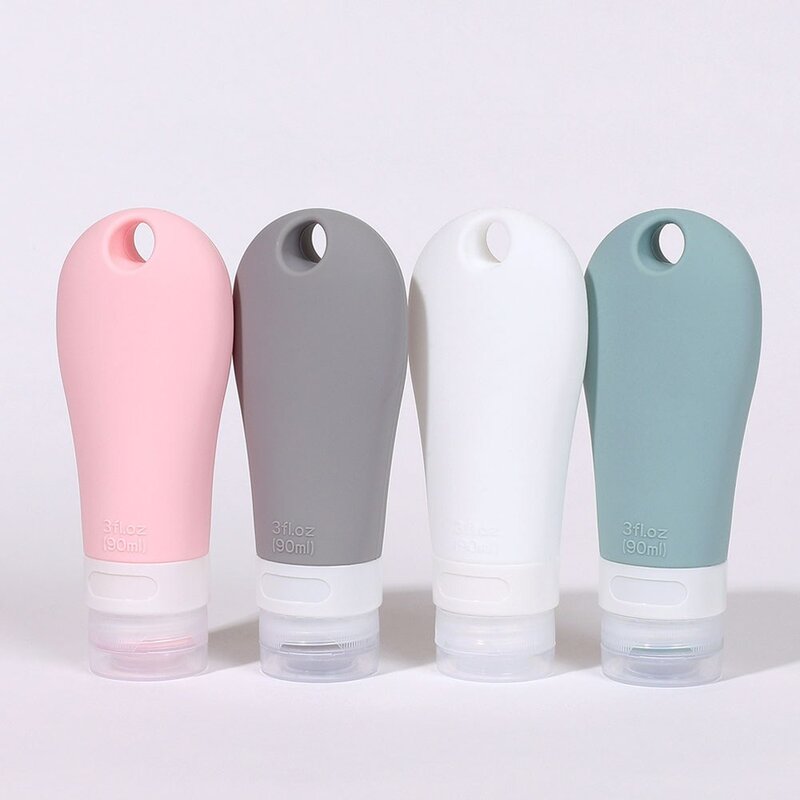 고급 여행용 수영장 삼푸 화장품 실리콘 공병 90ml X 4개세트