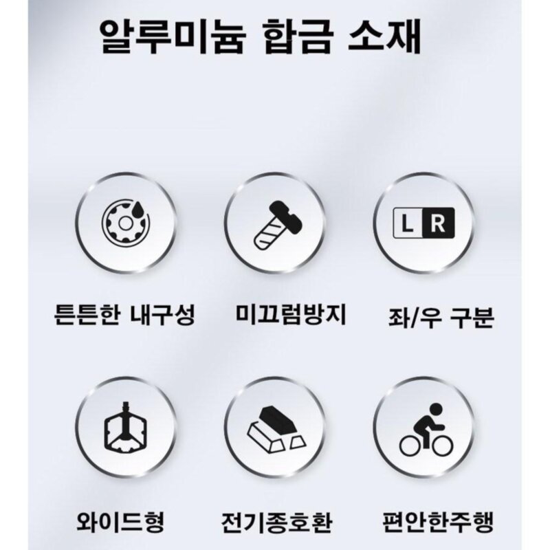 자전거 페달 알루미늄 합금 3베어링 평페달 블랙